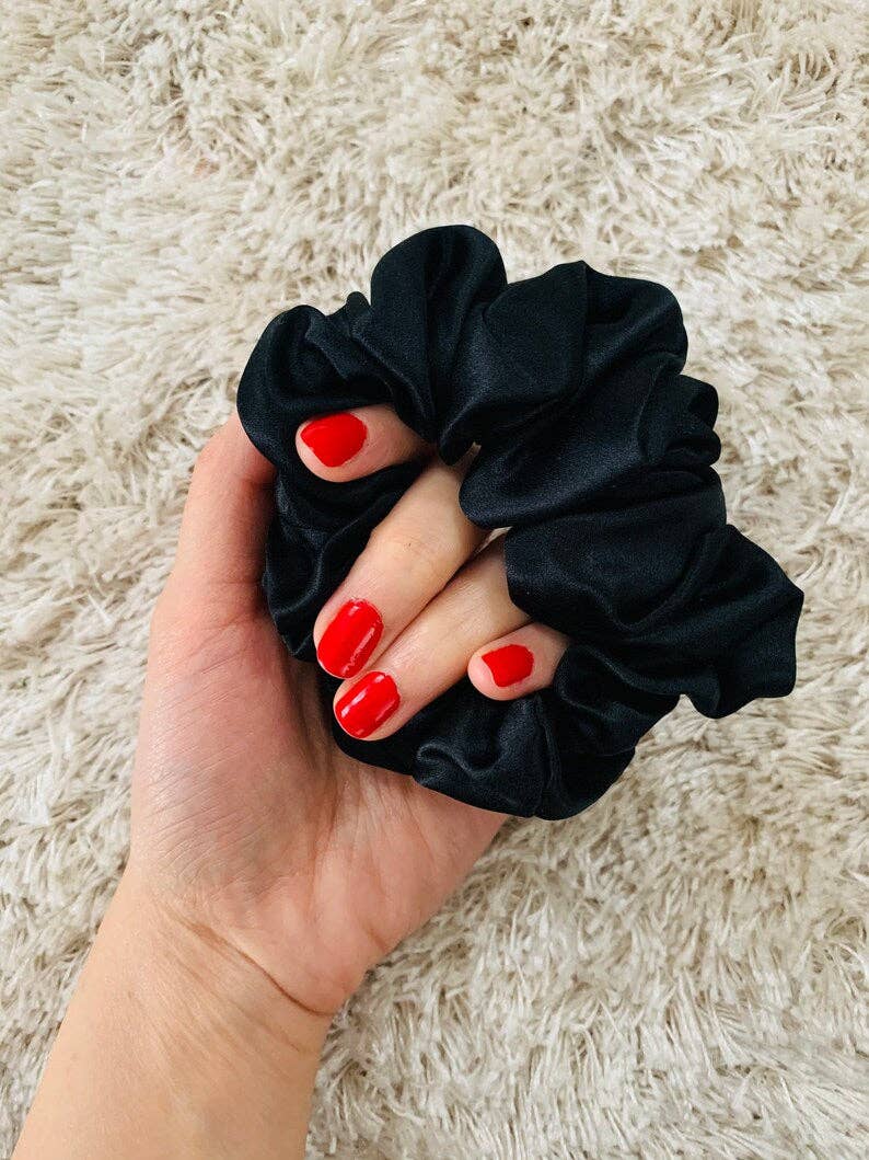 100% Silk Large Scrunchy | Ivory