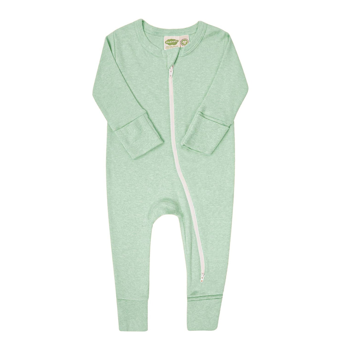 Melange 2-Way Zipper Romper | Mint