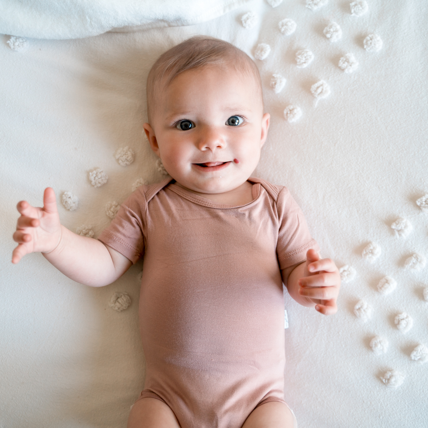 Short Sleeve Bodysuit | Powder Grid