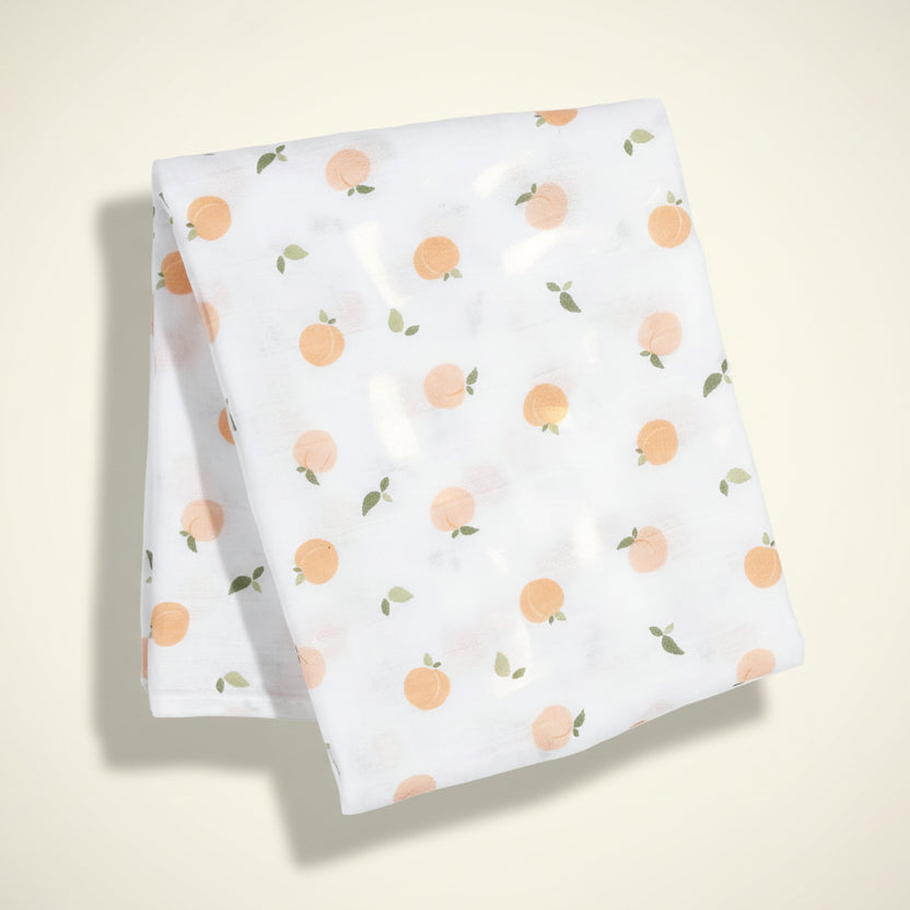 Muslin Cotton Swaddle Blanket - Peaches