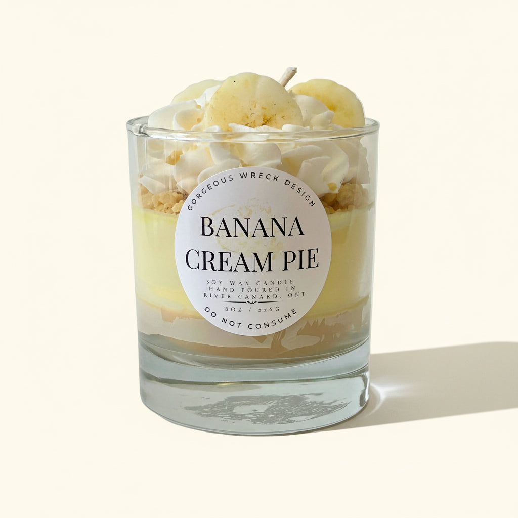 Banana Cream Pie Dessert Candle 