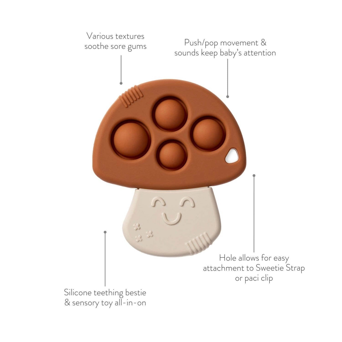 Itzy Pop Sensory Popper Toy - Mushroom