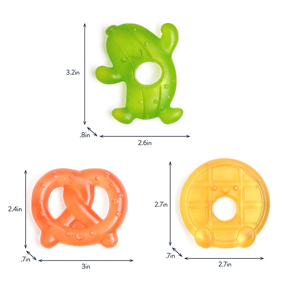 Cutie Coolers Water Filled Teethers (3-Pack) - Silly Foods